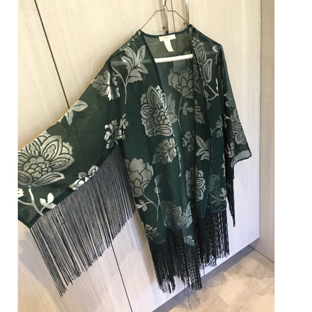 Velvet Green Kimono
